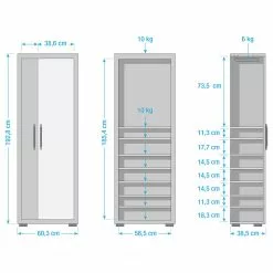 Maja Möbel Armoire Chêne Imitation Brillant Blanc -Armoires Soldes 1000257966 210629 06412300081 SKETCH DETAILS P000000001000257966 sketch