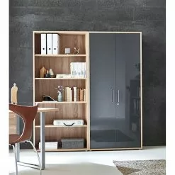 Brillant Furnitive Anthracite Imitation Chêne Sonoma