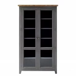 Maison Belfort Vitrine Pin Massif Gri -Armoires Soldes 1000260758 211116 13020100327 DETAILS P000000001000260758