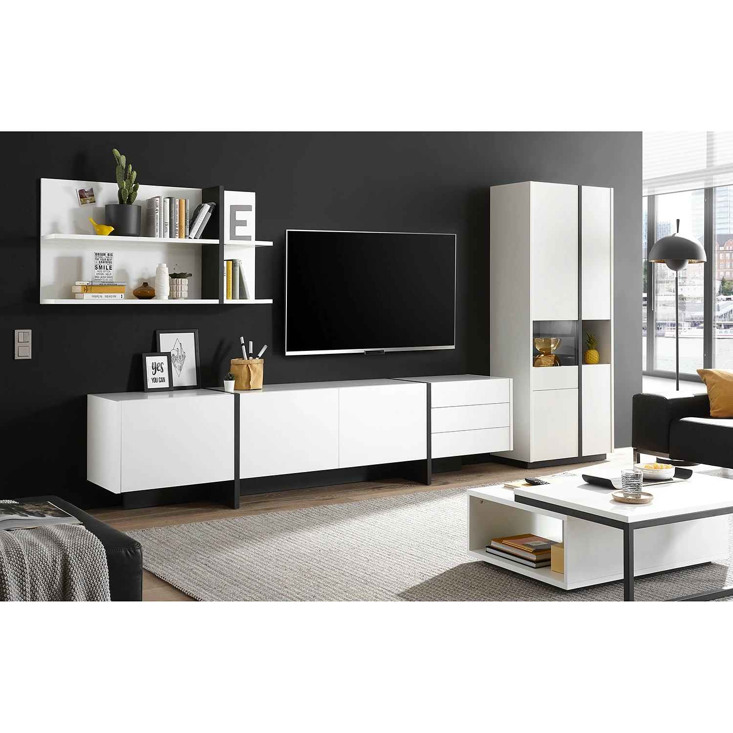 Vitrine Double Muuga Loftscape Blanc Gri 4 Vitrine Double Muuga Loftscape Blanc Gri – Image 2