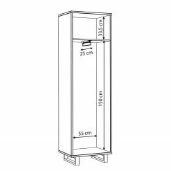 Armoire Chêne Artisan Living Imitation Hondo Red -Armoires Soldes 1000264582 210505 14341000123 SKETCH DETAILS P000000001000264582 sketch