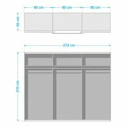 Wimex Armoire Sapin Graphite 270 Cm Imitation Miroir Blanc 7 Wimex Armoire Sapin Graphite 270 Cm Imitation Miroir Blanc -Armoires Soldes 1000265157 210806 16490300026 SKETCH DETAILS P000000001000265157 sketch