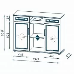 Maja Möbel Armoire Ii Villo Imitation Blanc -Armoires Soldes 1000269011 210610 16245400130 SKETCH DETAILS P000000001000269011 sketch