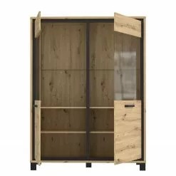 Egan I Vitrine Chêne Artisan Imitation Living Red -Armoires Soldes 1000270227 210609 06155300108 DETAILS P000000001000270227