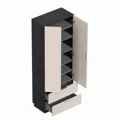 Posseik Armoire Largeur 70 Cm Anthracite Crème -Armoires Soldes 1000272594 210614 06042700312 DETAILS P000000001000272594