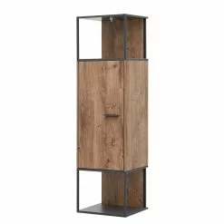 Meevoo Vitrine Murale Chêne Graphite Imitation Living Rustique Red