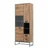 Meevoo Vitrine Imitation Chêne Graphite Living Rustique Red -Armoires Soldes 1000273890 210614 14470200041 IMAGE P000000001000273890