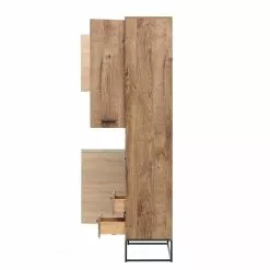 Meevoo Vitrine Imitation Chêne Graphite Living Rustique Red -Armoires Soldes 1000273890 210614 14470200045 DETAILS P000000001000273890