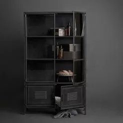 Vitrine Living Ravno Vintage Métal Noir Red 10 Vitrine Living Ravno Vintage Métal Noir Red -Armoires Soldes 1000275626 220209 12152100020 MOOD DETAILS P000000001000275626 mood