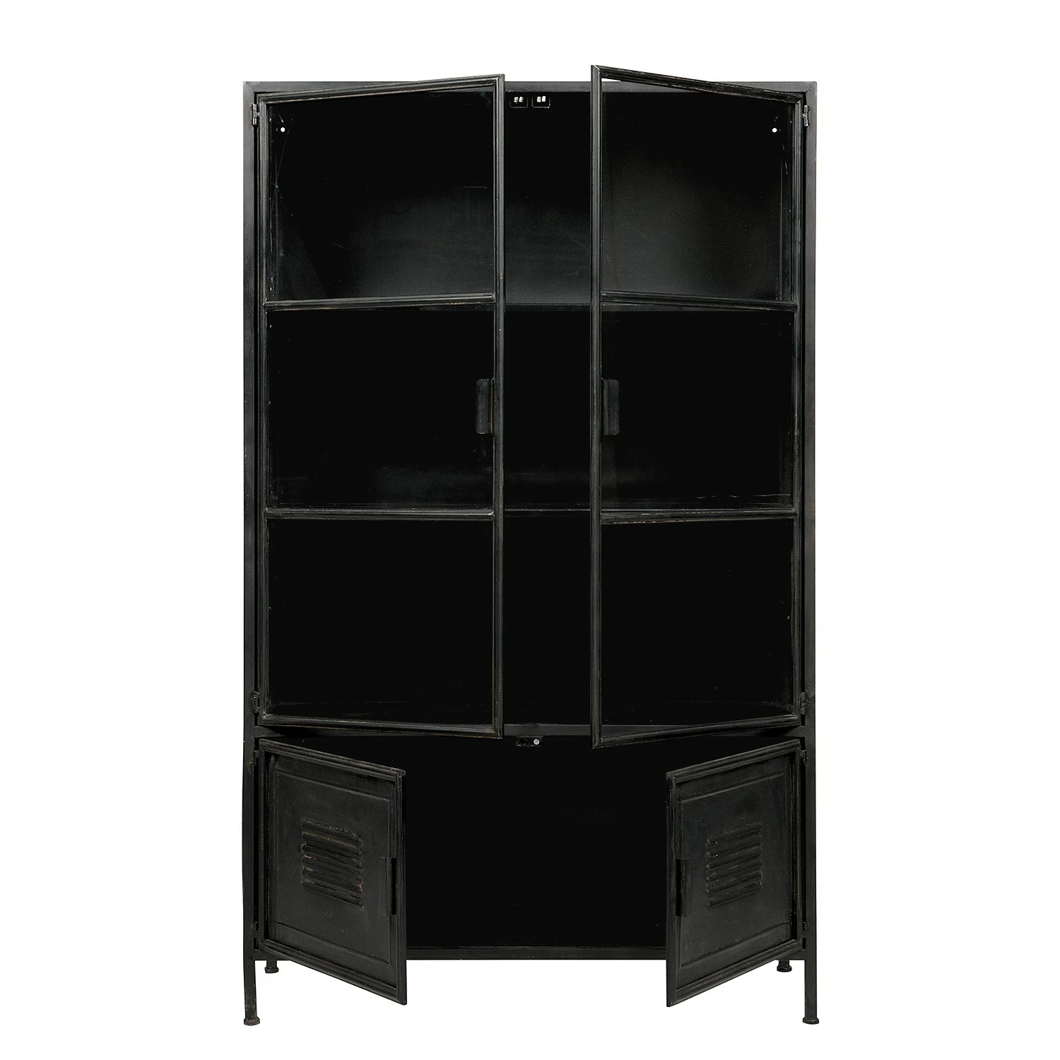 Vitrine Living Ravno Vintage Métal Noir Red 6 Vitrine Living Ravno Vintage Métal Noir Red – Image 4