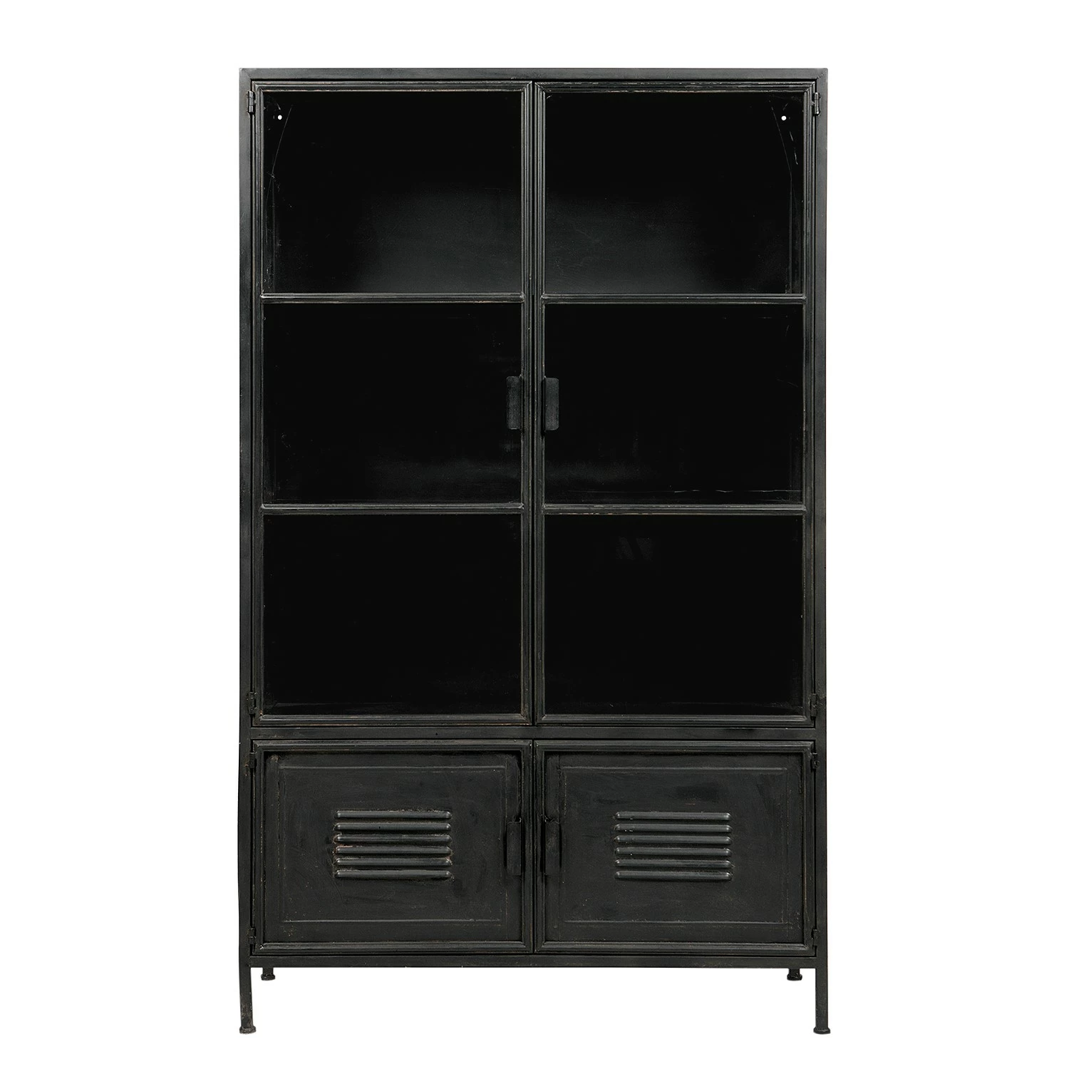 Vitrine Living Ravno Vintage Métal Noir Red 8 Vitrine Living Ravno Vintage Métal Noir Red – Image 6