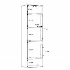 Vitrine Imitation Chêne Loftscape Éclairage Corey Gri -Armoires Soldes 1000282745 211109 144354000573 SKETCH DETAILS P000000001000282745 sketch