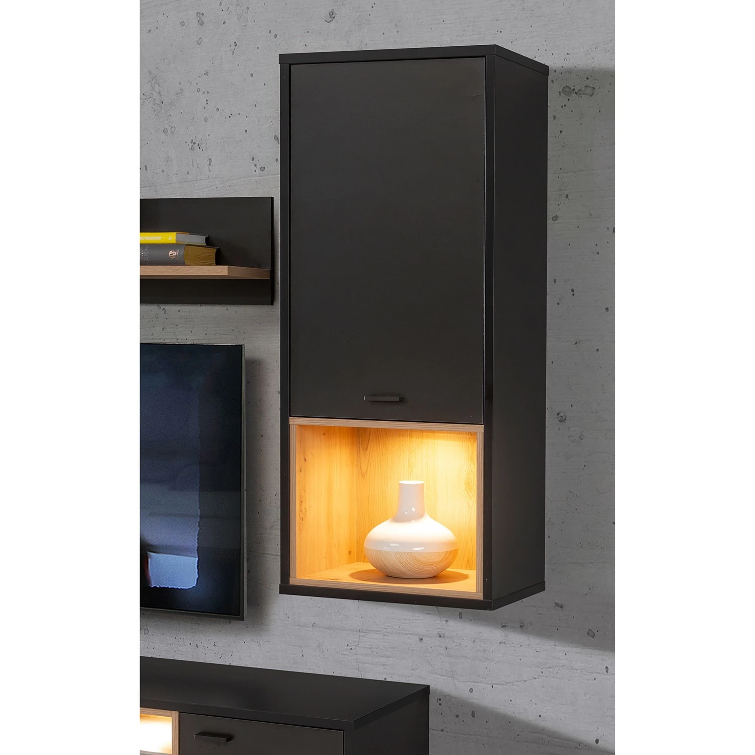 Meuble Chêne Artisan Imitation Loftscape Mazzo Noir 6 Meuble Chêne Artisan Imitation Loftscape Mazzo Noir – Image 4