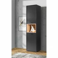 Loftscape Armoire Mazzo - Noir / Imitation chêne artisan -Armoires Soldes 1000285803 210819 12212500066 MOOD DETAILS P000000001000285803 mood