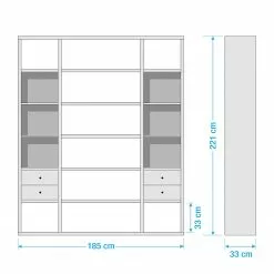 Fredrik Emporio Vi Brillant Blanc -Armoires Soldes 1000289373 211012 154209000547 SKETCH DETAILS P000000001000289373 sketch