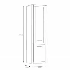 Imitation Chêne Sonoma Vitrine Truth Loftscape -Armoires Soldes 1000295087 211125 144855000560 SKETCH DETAILS P000000001000295087 sketch