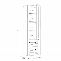 Imitation Chêne Sonoma Vitrine Truth Loftscape -Armoires Soldes 1000295087 211125 144855000562 SKETCH DETAILS P000000001000295087 sketch