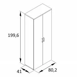 Cookley Furnitive Iv Imitation Chêne Anthracite -Armoires Soldes 1000296245 210927 08195200617 SKETCH DETAILS P000000001000296245 sketch