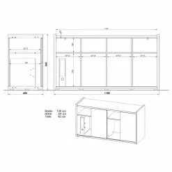 Imitation Chêne De Navarre Germania Enfilade -Armoires Soldes 1000296405 211103 1622530000501 SKETCH DETAILS P000000001000296405 sketch
