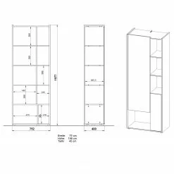 Germania Armoire Imitation Gw-Indianapoli Blanc 13 Germania Armoire Imitation Gw-Indianapoli Blanc -Armoires Soldes 1000296428 211103 162254000522 SKETCH DETAILS P000000001000296428 sketch