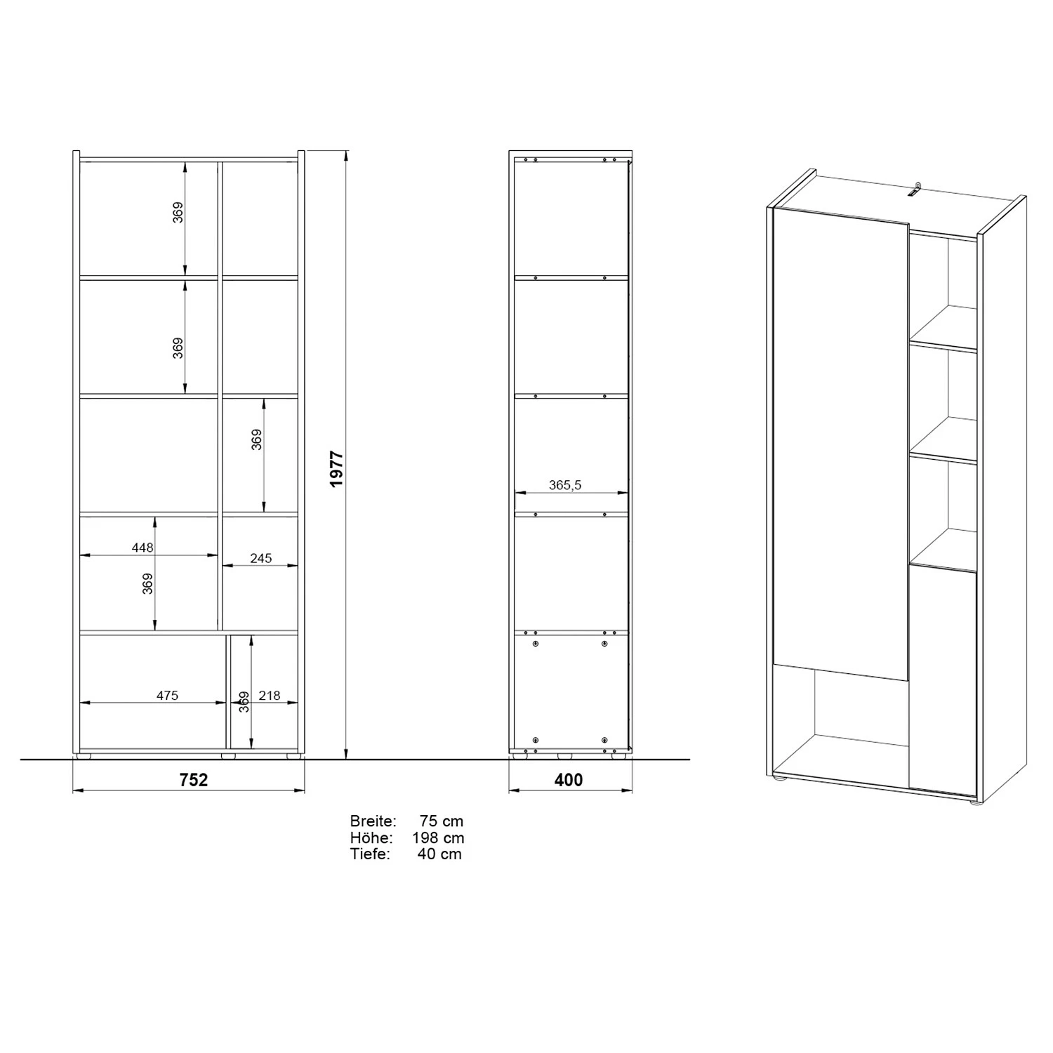 Germania Armoire Imitation Gw-Indianapoli Blanc 8 Germania Armoire Imitation Gw-Indianapoli Blanc – Image 6