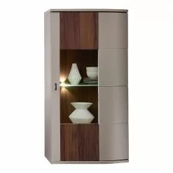 Saida Vitrine Imitation Noyer Murale Éclairage Loftscape