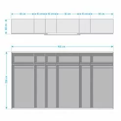Armoire Imitation Chêne 405 Cm 3 Largeur 236 Cm Hauteur Pure Reflect Artisan -Armoires Soldes 1000303324 211201 11250700707 SKETCH DETAILS P000000001000303324 sketch