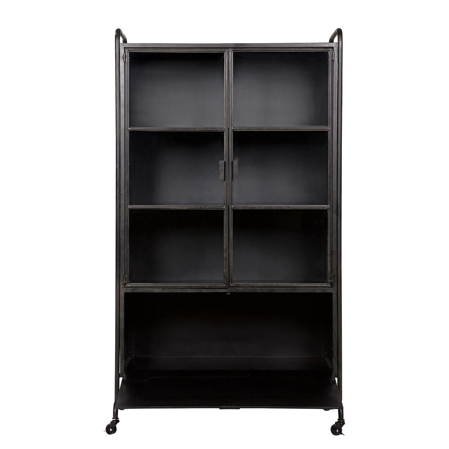 Vitrine Living Vintage Leska Métal Noir Red 8 Vitrine Living Vintage Leska Métal Noir Red – Image 6