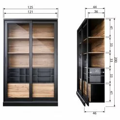 Vitrine Pin Living Red -Armoires Soldes 1000304182 211029 12341700732 SKETCH DETAILS P000000001000304182 sketch