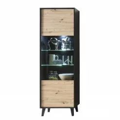 Norrwood Vitrine Imitation Chêne 199 Cm Artisan Argenteuil