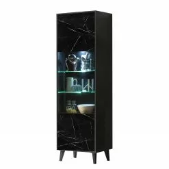 Fintel Jack &Amp; Alice Vitrine 199 Cm Marbre Imitation Noir
