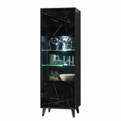 Fintel Jack &Amp; Alice Vitrine 199 Cm Marbre Imitation Noir -Armoires Soldes 1000307049 211110 08234400071 DETAILS P000000001000307049