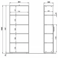 Germania Armoire Gw-Profi 2.0 Ii Clair Gri -Armoires Soldes 1000307857 211109 1616360000507 SKETCH DETAILS P000000001000307857 sketch