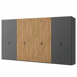 Armoire Imitation Chêne Graphite 236 Cm 360 Cm Largeur Artisan Pure