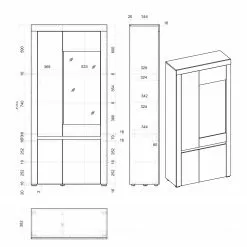 Vitrine Stonda Ii Loftscape Blanc 19 Vitrine Stonda Ii Loftscape Blanc -Armoires Soldes 1000314584 211209 12531800642 SKETCH DETAILS P000000001000314584 sketch