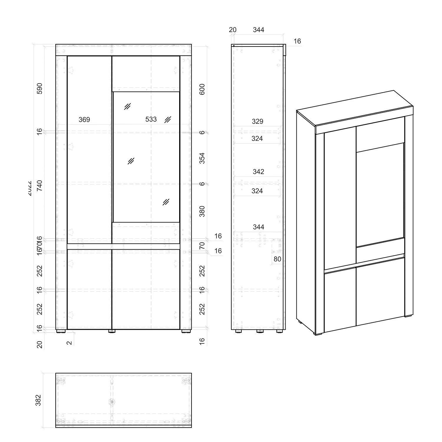Vitrine Stonda Ii Loftscape Blanc 11 Vitrine Stonda Ii Loftscape Blanc – Image 9