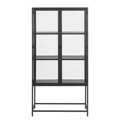 Coogee Vitrine Chêne Hauteur 150 Cm Imitation Living Brun Noir Red Noir -Armoires Soldes 1000315209 211214 11594300227 DETAILS P000000001000315209