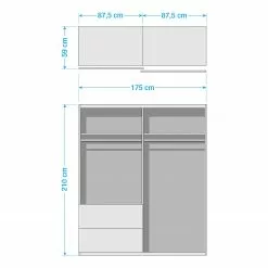 Armoire Sevilla I 175 Cm Alpin Blanc Rauch Blue 16 Armoire Sevilla I 175 Cm Alpin Blanc Rauch Blue -Armoires Soldes 1000315315 220107 081738000543 SKETCH DETAILS P000000001000315315 sketch