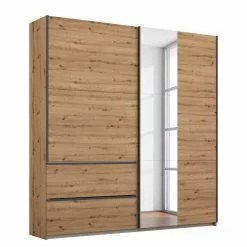 Armoire Sevilla Ii Imitation Chêne : Largeur 175 Cm Artisan Gri Rauch Blue