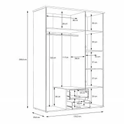 Chêne De Sonoma Armoire Imitation Loftscape -Armoires Soldes 1000324831 220117 082151000530 SKETCH DETAILS P000000001000324831 sketch