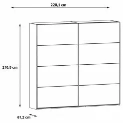 Merkin Loftscape Armoire 220 Cm -Armoires Soldes 1000324997 220203 150602000500 SKETCH DETAILS P000000001000324997 sketch