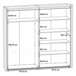 Roland Loftscape Armoire 231 Cm -Armoires Soldes 1000325263 220121 150523000501 SKETCH DETAILS P000000001000325263 sketch
