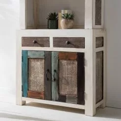 Wolf-Möbel Vaisselier Manguier Goa Vintage White Blanc -Armoires Soldes 1000326948 220621 035 DETAILS P000000001000326948