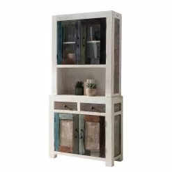 Wolf-Möbel Vaisselier Manguier Goa Vintage White Blanc