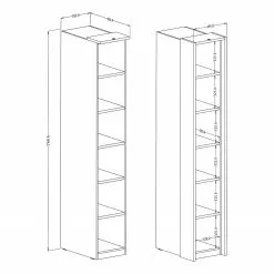 Étagère Optima Loftscape Blanc -Armoires Soldes 1000337676 220309 500 SKETCH DETAILS P000000001000337676 sketch