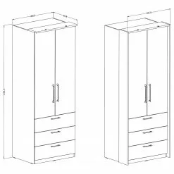 Armoire Optima I Loftscape Blanc -Armoires Soldes 1000337677 220309 500 SKETCH DETAILS P000000001000337677 sketch