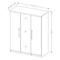 Armoire 121 Cm Imitation Loftscape Manhatten -Armoires Soldes 1000339336 220309 500 SKETCH DETAILS P000000001000339336 sketch