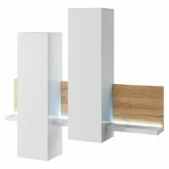 Imitation Chêne Grandson Meuble Éclairage Loftscape Inclu Blanc