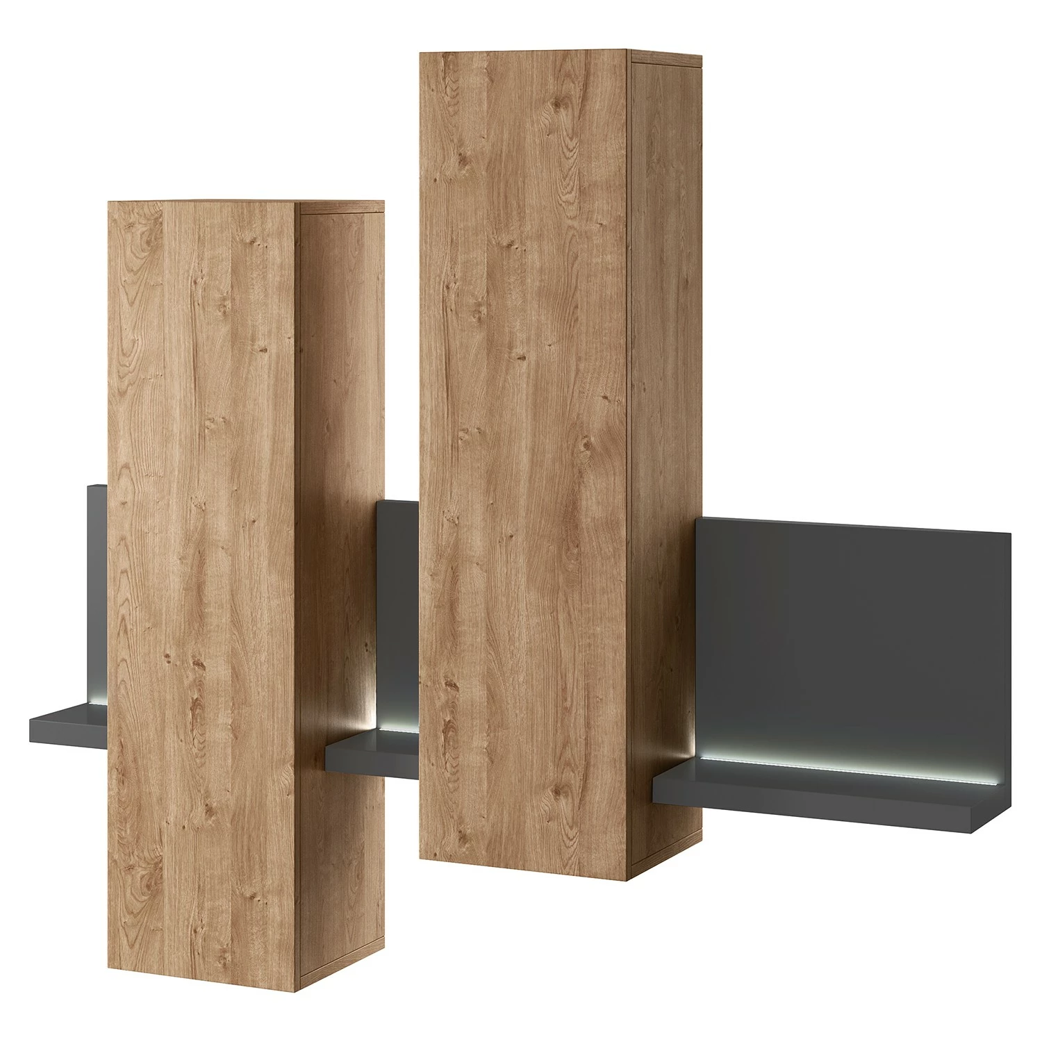 Meuble Imitation Chêne Haut Éclairage Inclu Loftscape Anthracite 3 Meuble Imitation Chêne Haut Éclairage Inclu Loftscape Anthracite