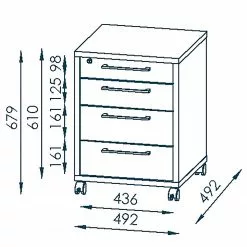 Maja Caisson Möbel Imitiation Chêne Homebase Brillant Blanc -Armoires Soldes 1000341986 220325 500 SKETCH DETAILS P000000001000341986 sketch